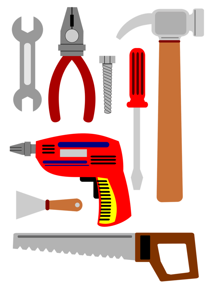 Ferramentas diversas para construção e reforma