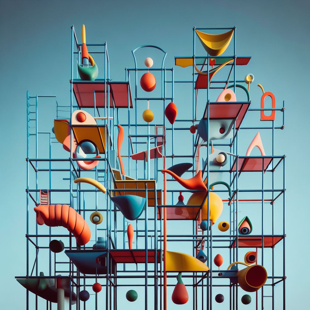 1 andaime ao estilo Joan Miro Feito por inteligência artificial.