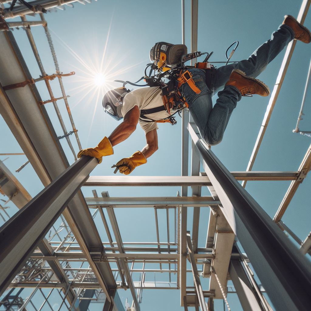 Pessoas trabalhando na indústria e sobre andaime14