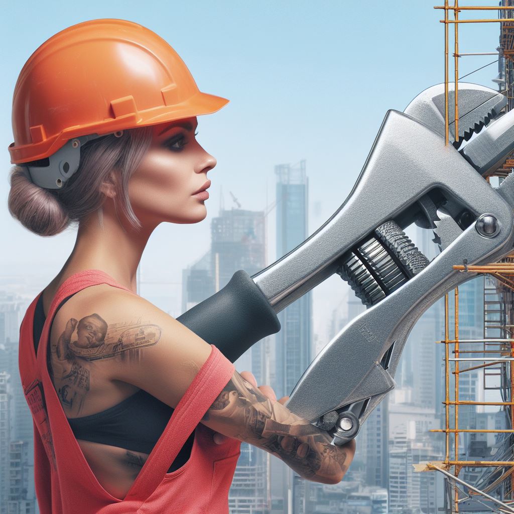 Pessoas trabalhando na indústria e sobre andaime19