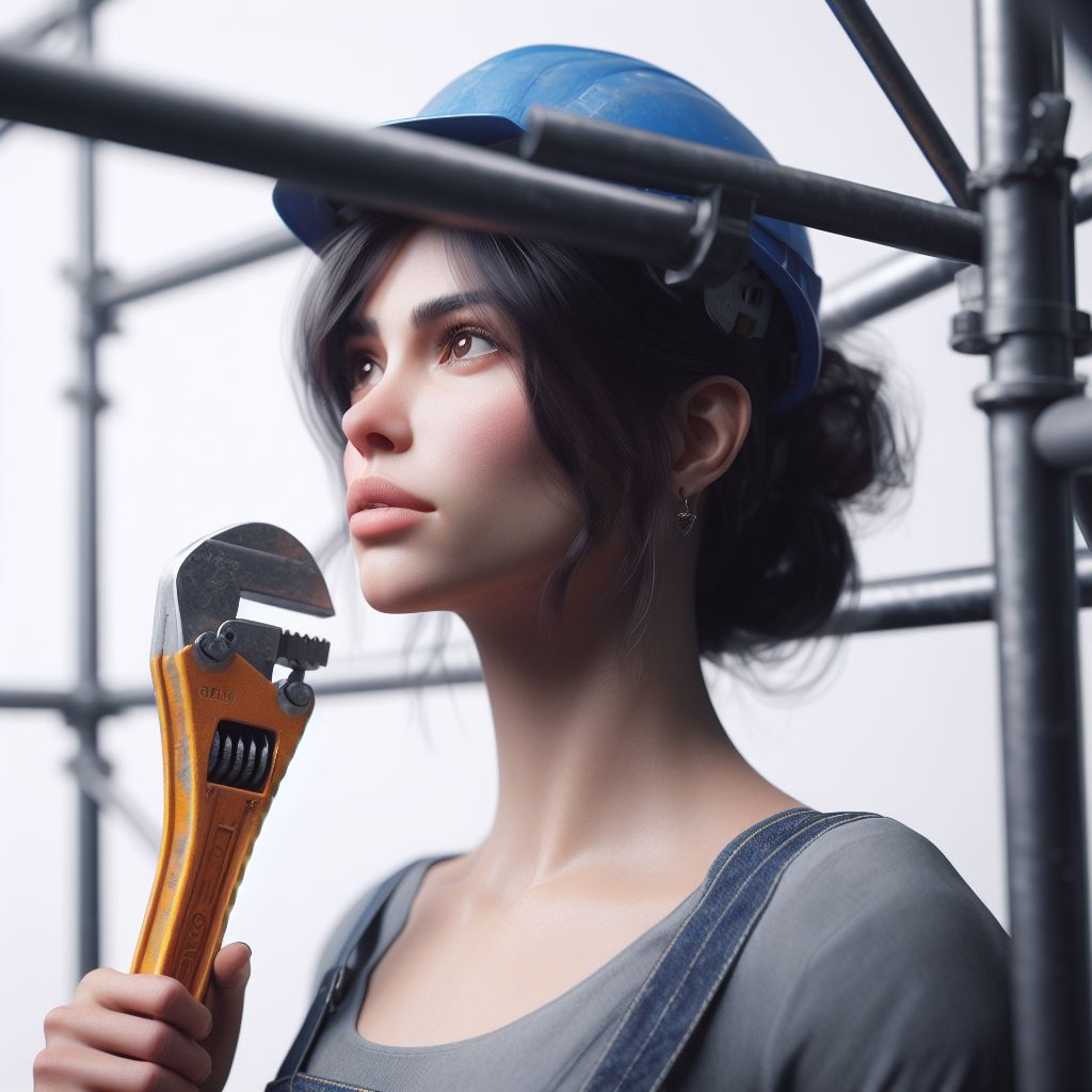 Pessoas trabalhando na indústria e sobre andaime20