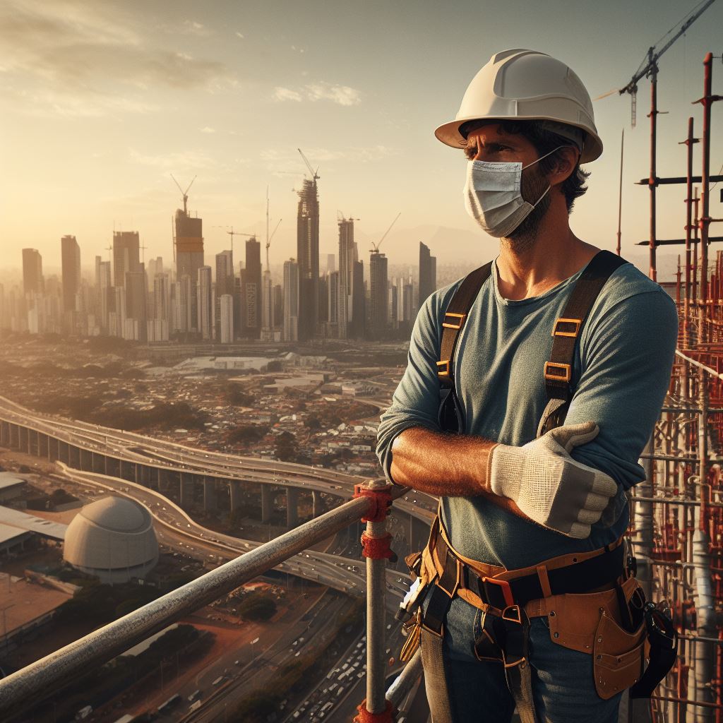 Pessoas trabalhando na indústria e sobre andaime8