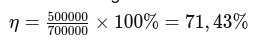 Exemplo Fórmula eficiência energética caldeira